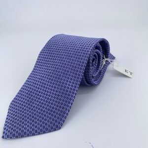 Eton Tie Mens One Size Purple Silk Professional Classic Necktie England Made